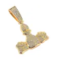 Pendentif sac d'argent doré glacé avec zircons cubiques pour bijoux de style hip hop - Pendentif Seul (Sans Chaîne) / Or