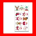 Bogen mit festlichen Weihnachts-Cartoon-Tattoos für Weihnachtsfeiern und Partys - WJ-016 Stil