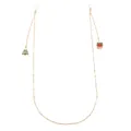 Christmas theme gold eyeglass mask chain with tree and bell charms - Christmas Tree & Bell Style (C50)
