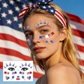 Patriotische US Unabhängigkeitstag Gesichtstattoo-Aufkleber mit Sternen und Streifen für Party - BF-045 Stil (BF-045)