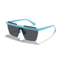Children's rimless polygonal integrated sunglasses with light blue frame - Blue Frame Grey Lens