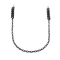 Versatile black acrylic chain for face masks and glasses with anti-lost rubber loops - Black Acrylic (C18)