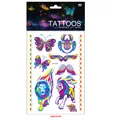Tatouages temporaires d'animaux fluorescents Halloween avec papillon et motifs de lion - Série Animale (DWYG-07)