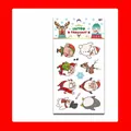 Wasserfeste festliche Weihnachts-Cartoon-Tattoos Aufkleberbogen für die Weihnachtszeit - WJ-018 Stil