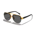 Occhiali da sole aviator per bambini con elegante montatura a doppio ponte oro e nero - Montatura Oro Lente Grigia