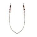 Leopard print acrylic and gold metal chain strap for masks and eyewear accessories - Leopard & Beige Acrylic (C13)