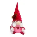 Pink Mother's Day gnome doll with red rose and heart detail for home decor - Rose Female Style