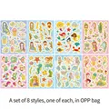 Set of eight colorful mermaid and ocean creature cartoon stickers for kids handbook decoration - Mermaid Series Set (OHA-009) / 8 Sheets Set