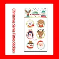 Weihnachts-Tattoo-Aufkleberbogen mit Cartoon-Weihnachtsmann- und Rentier-Motiven - WJ-020 Stil