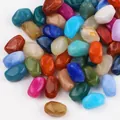 Cuentas de acrílico irregulares de colores con agujero para creación de joyería artesanal - 12*20mm / Colores Mezclados al Azar