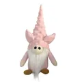 Pink plush gnome doll with pig ears and white beard Valentine's desktop decoration - Valentine Male Style
