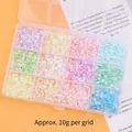 Set de 12 rejillas de cuentas de vidrio mezcladas para proyectos de joyería artesanal DIY - Juego de 12 Rejillas (Aprox. 10g/Rejilla) / 12 Rejillas Verano Vibrante