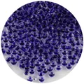Detalle macro de cuentas de vidrio azul transparente con núcleo teñido para DIY - 2.0mm / 20g/Paquete Pequeño / Azul Oscuro (Color 12)