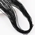 Cordón elástico negro 1mm hilo de nylon para hacer joyas de bricolaje y cuentas - 1 Paquete (Aprox 20m) / Negro