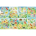 Set of 8 sheets featuring various colorful cartoon dinosaur stickers for kids' journaling - Dinosaur Series Set (OHA-001) / 8 Sheets Set