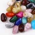 Cuentas irregulares de acrílico de colores con textura de mármol para joyería DIY. - 20x29mm / Colores Mezclados al Azar