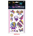 Autocollant de tatouage temporaire fluorescent avec motifs papillon et aigle, modèle DWYG-13 - Série Animale (DWYG-13)