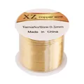Carrete de alambre de cobre chapado en oro de 18K de 0,3 mm para joyería artesanal - Paquete de un solo rollo / 0.3mm (100g)