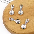 Colgantes de mini cuchara de aleación de plata para joyería DIY con grabado - Estilo Cuchara (A0668) / 1.2x3cm