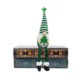 St. Patrick's Day gnome with shamrock and striped long legs for Irish festival decor - Striped
