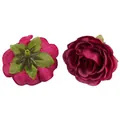 Magenta artificial rose heads for DIY handmade flower wall and hair accessories - Autumn Begonia / 4cm