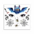 Cartoon Halloween temporary tattoo stickers with bat and spider web patterns for kids party - FK-001
