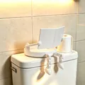 Kreativer 3D-gedruckter Toilettenpapierhalter und Buchständer für Badezimmer-Deko. - Weiß