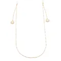 Gold glasses chain with delicate snowflake charms and anti-slip loops - White Snowflake Pendant Gold Style (C49)