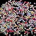 Cuentas de acrílico facetadas de 4mm colores caramelo para la creación de joyas DIY - 10g/Paquete (Aprox. 300 Piezas) / Colores Mezclados al Azar