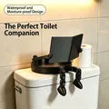 Detailansicht des 3D-gedruckten Toilettenpapier- und Buchhalters in Roboterform - Schwarz