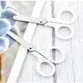 Deux paires de ciseaux de sécurité blancs à bouts ronds pour école et bricolage - Ciseaux de Sécurité / Lot