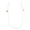 Christmas gold eyewear chain with festive bell and candy cane charms for mask or glasses - Christmas Bell & Candy Cane Style (C51)