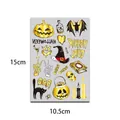 Halloween gold foil temporary tattoo stickers for kids, 10.5x15cm waterproof cartoon designs - WE-025 / 10.8x18cm