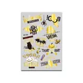 Gold foil Halloween temporary tattoo sheet for kids featuring spooky motifs 15x10.5cm - WE-026 / 10.8x18cm