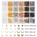 Kit assortito di componenti per gioielli in scatola da 24 per collane fai da te - Dimensioni Miste (1.6mm-8mm)