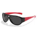 Occhiali da sole da aviatore per bambini, montatura nera e aste rosse, protezione UV. - Montatura Nera Aste Rosse