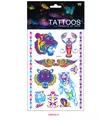 Planche de tatouages éphémères néon avec motifs de tigre, homard et papillon pour la fête. - Série Animale (DWYG-11)