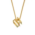 Minimalistische vergoldete Halskette mit magischem Würfelanhänger für Damen und Herren - 520 Zauberwürfel Stil / Gold (520)