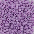 Cuentas de barril de vidrio morado lavanda 5x3mm para creación de joyería DIY - Paquete de 1g / Lila