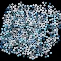 Cuentas biconas de acrílico facetadas de 4mm en colores dulces para la creación de bisutería - 10g/Paquete (Aprox. 300 Piezas) / Azul Juvenil