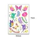 Bronzing butterfly and flower fairy temporary tattoo stickers for kids - Gold Stamping Butterfly Fairy (WE-037) / 10.8*18cm (OPP Bag Packing)