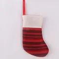 Mini red striped knitted Christmas stocking pendant gift bag for tree decor - Red And Black Horizontal Stripes