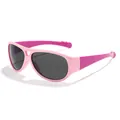 Rosa und lila Kinder-Flieger-Sonnenbrille mit UV-Schutz für sonnige Sommertage - Rosa Gestell Lila Bügel