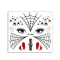 Set de pegatinas de tatuajes faciales de Halloween con telarañas y cicatrices sangrientas - FK-006