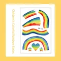 Watercolor rainbow temporary tattoo stickers for children kids fun body art SKU WK-172 - Rainbow Series (WK-172) / 1 Sheet