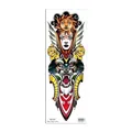 Vibrant full arm temporary tattoo sticker with sun, goddess and wolf head design - WB-007 / 17*48 CM