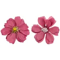 Magenta silk artificial flower heads for DIY wedding and hair accessories - Star Whisper Flower