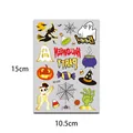 Halloween kids gold foil tattoo stickers with cute ghosts and pumpkins - WE-029 / 10.8x18cm