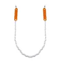 Durable candy color acrylic chain glasses lanyard featuring orange and white mixed links - Orange & White Patchwork Acrylic Style (C15)