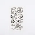 Luminous temporary tattoo sticker for kids with cute cartoon space and astronaut designs - Glow-in-the-Dark Space Y-018 / 6*10.5cm